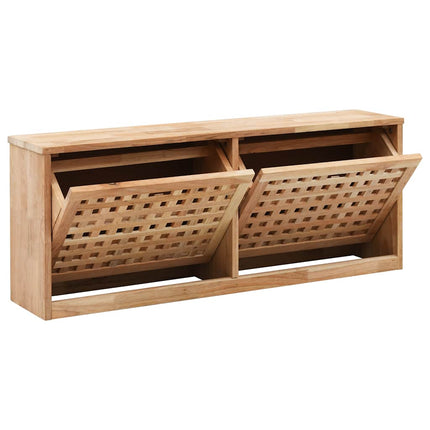 Skobänk 94x20x38 cm massivt valnötsträ
