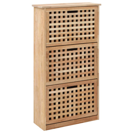 Skoskåp massivt valnötsträ 55x20x104 cm