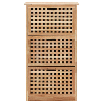Skoskåp massivt valnötsträ 55x20x104 cm