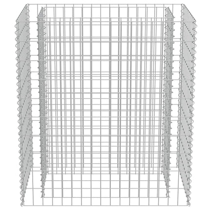 Planteringsgabion upphöjd galvaniserat stål 90x50x100 cm