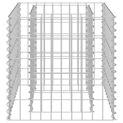 Planteringsgabion upphöjd galvaniserat stål 50x50x50 cm