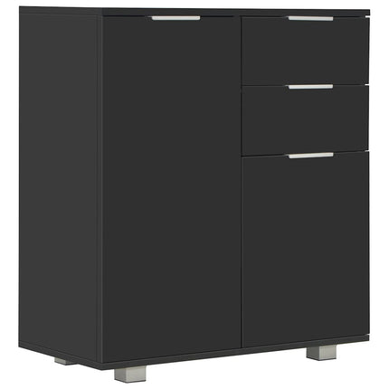 Skänk högglans svart 71x35x80 cm spånskiva