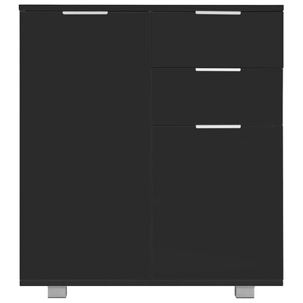 Skänk högglans svart 71x35x80 cm spånskiva