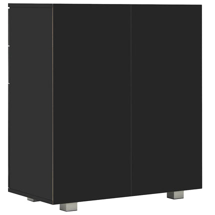 Skänk högglans svart 71x35x80 cm spånskiva