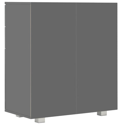 Skänk högglans grå 71x35x80 cm spånskiva