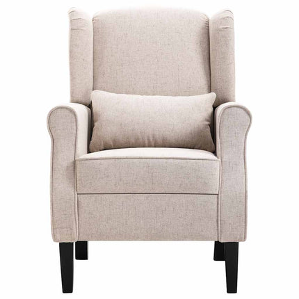 Fåtölj beige tyg