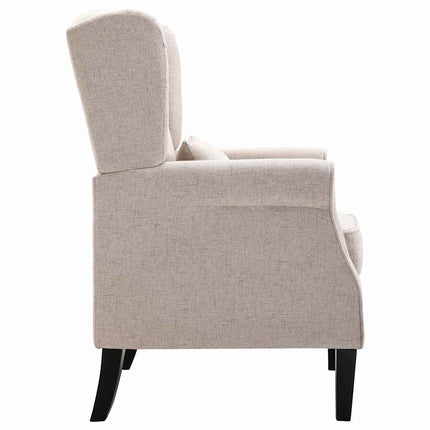 Fåtölj beige tyg