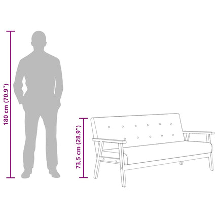 3-sitssoffa svart konstläder