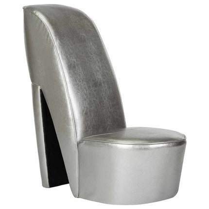 Stol klacksko silver konstläder