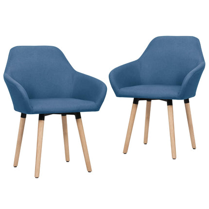 Matstolar 2 st blå tyg