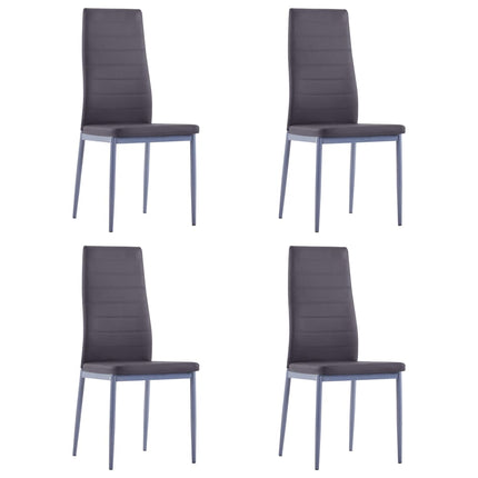 Matbord och stolar 5 delar grå