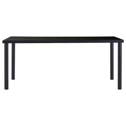 Matbord svart 180x90x75 cm härdat glas