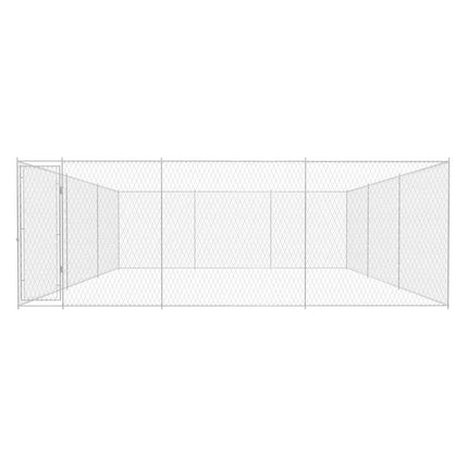 Hundgård för utomhusbruk galvaniserat stål 570x570x185 cm