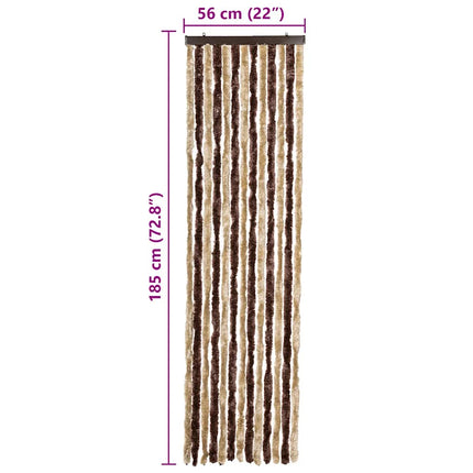 Insektsdraperi beige och ljusbrun 56x185 cm chenille