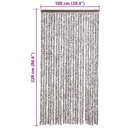 Insektsdraperi brun och beige 100x220 cm chenille