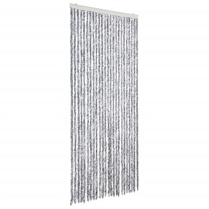 Insektsdraperi vit och grå 100x220 cm chenille