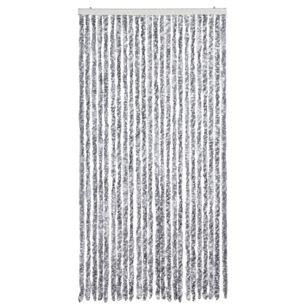 Insektsdraperi vit och grå 100x220 cm chenille