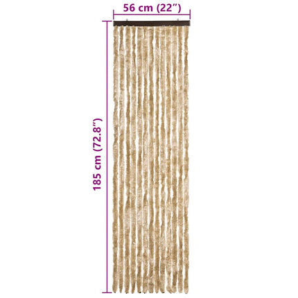 Insektsdraperi beige 56x185 cm chenille
