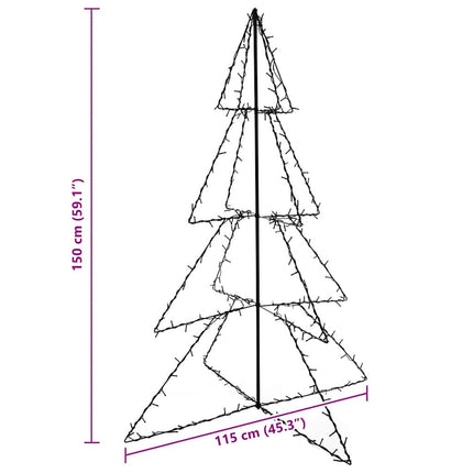 Ljuskon för julgran 240 LED inne/ute 115x150 cm