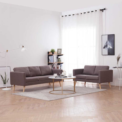 Soffgrupp 2 delar tyg taupe