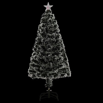 Förbelyst julgran med fot och LED 120 cm fiberoptik