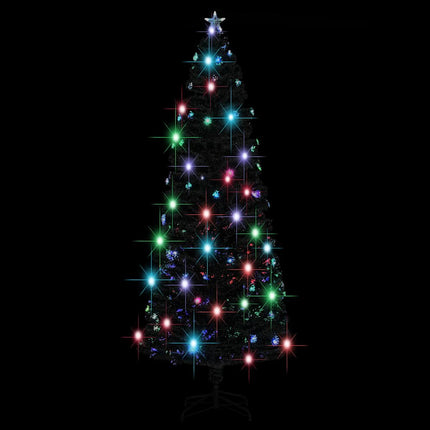 Förbelyst julgran med fot och LED 240 cm fiberoptik
