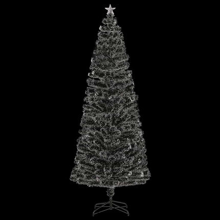 Förbelyst julgran med fot och LED 240 cm fiberoptik