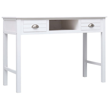 Skrivbord vit 110x45x76 cm trä