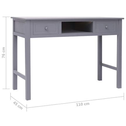 Skrivbord grå 110x45x76 cm trä