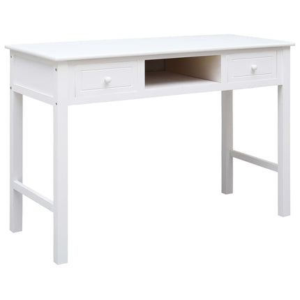 Skrivbord vit 110x45x76 cm trä