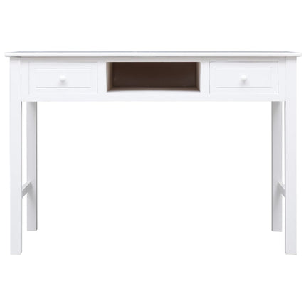 Skrivbord vit 110x45x76 cm trä