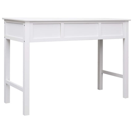 Skrivbord vit 110x45x76 cm trä
