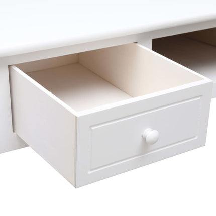 Skrivbord vit 110x45x76 cm trä