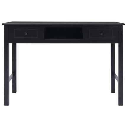Skrivbord svart 110x45x76 cm trä