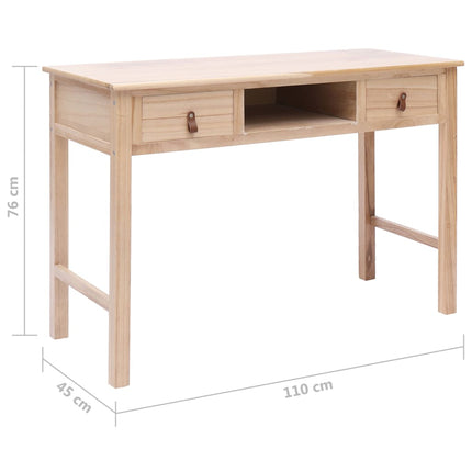Skrivbord natur 110x45x76 cm trä