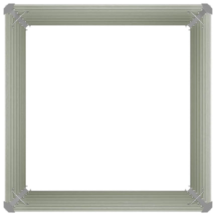 Upphöjd odlingslåda brun 100x100x77 cm galvaniserat stål