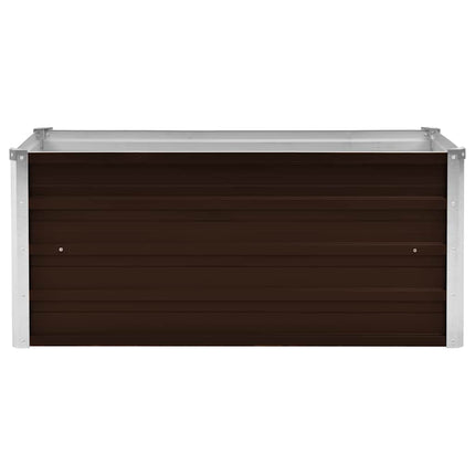 Odlingslåda upphöjd brun 100x40x45 cm galvaniserat stål