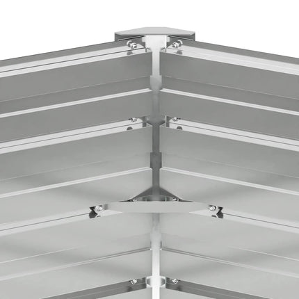 Odlingslåda upphöjd brun 129x129x77 cm galvaniserat stål