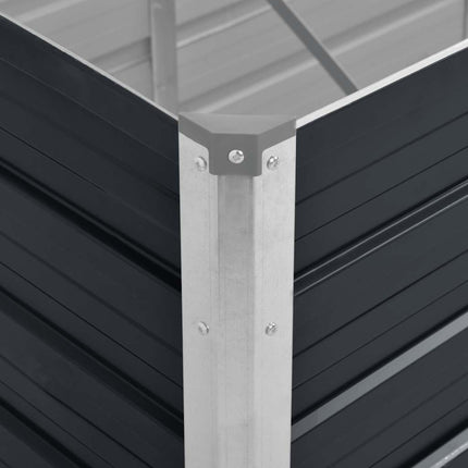 Odlingslåda upphöjd antracit 240x80x77 cm galvaniserat stål