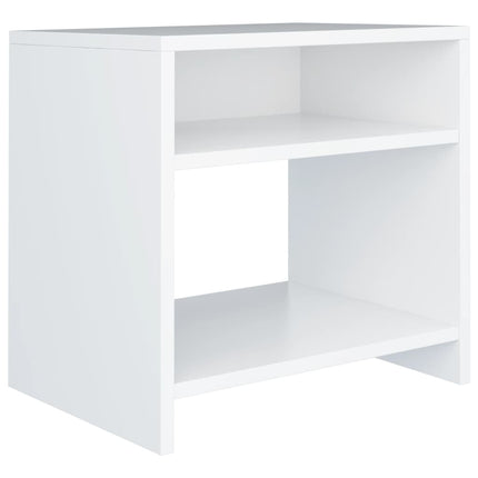 Sängbord vit 40x30x40 cm konstruerat trä