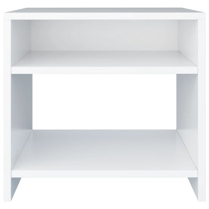 Sängbord vit 40x30x40 cm konstruerat trä