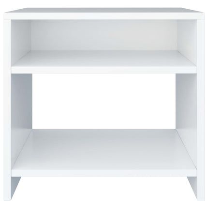 Sängbord 2 st vit 40x30x40 cm konstruerat trä