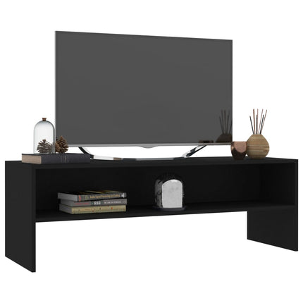 Tv-bänk svart 120x40x40 cm konstruerat trä