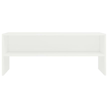 TV-bänk vit 100x40x40 cm konstruerat trä