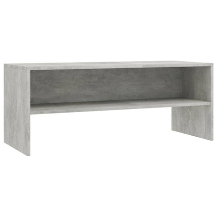 Tv-bänk betonggrå 100x40x40 cm konstruerat trä