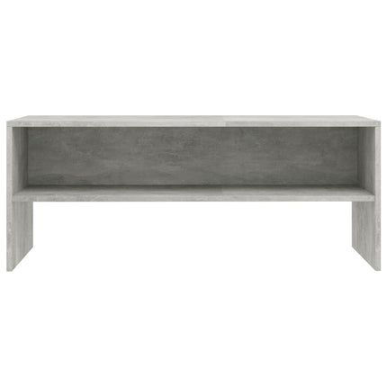 Tv-bänk betonggrå 100x40x40 cm konstruerat trä