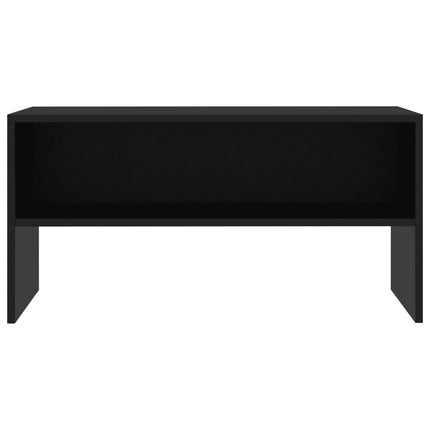 Tv-bänk svart 80x40x40 cm konstruerat trä