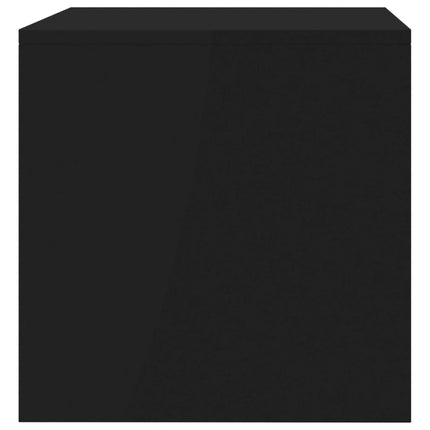 Tv-bänk svart 80x40x40 cm konstruerat trä