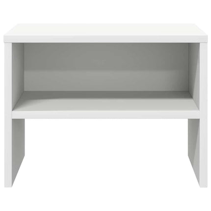 Sängbord vit 40x30x30 cm konstruerat trä