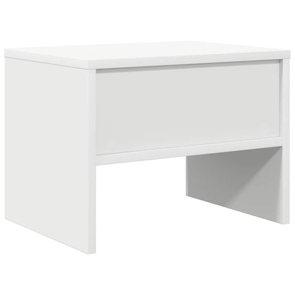 Sängbord vit 40x30x30 cm konstruerat trä